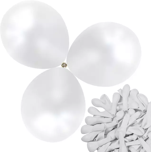 5 Inch White Balloon Mini Latex Ballloons for Party Decorations-100pcs.