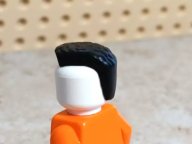LEGO Mohawk Black Hair Afro Short Curly Shaved Sides Fade Back Textured Wig