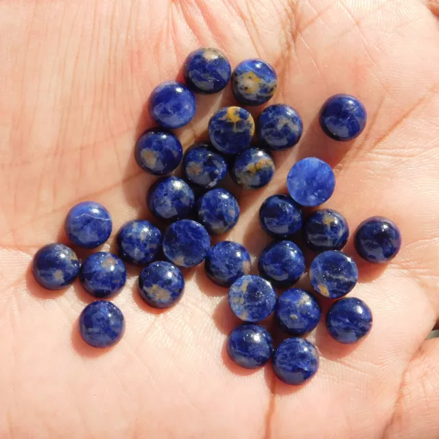 Natural Sodalite Round 3 mm to 20 mm Cabochon Loose Gemstone Lot