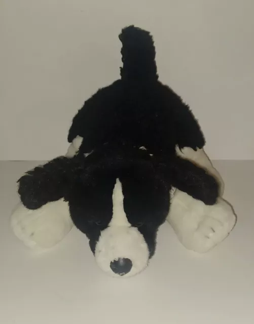 🦄Douglas Cuddle Toys Fluffy {Border Collie} Black & White Dog 14 Soft  Plush!