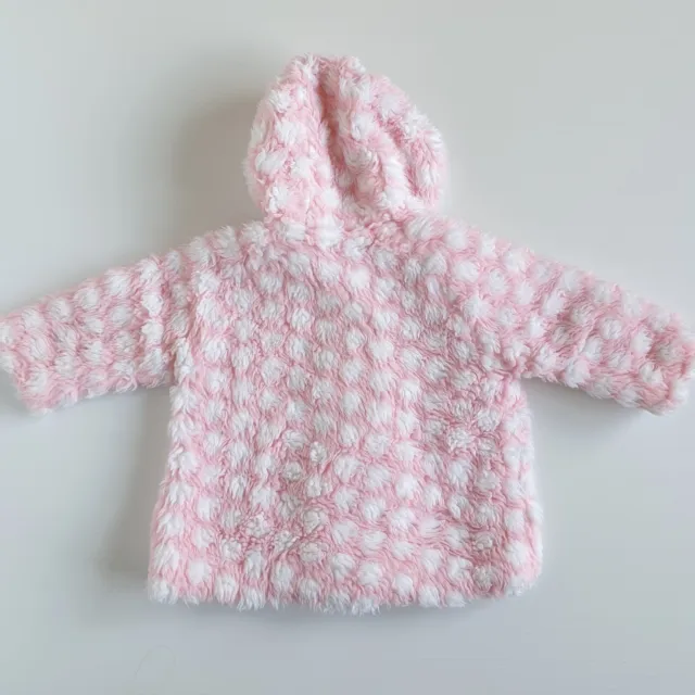 Size2 Vintage 1970s Pink Fluffy Winter Toddler Coat - Kids Clothes