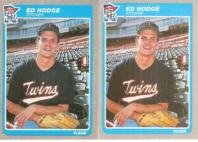 2 Card Ed Hodge Baseball Card Lot 753