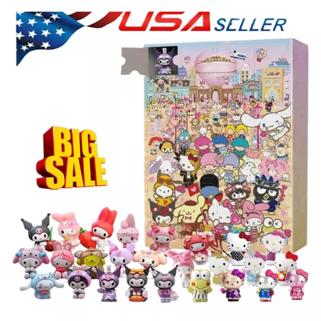 HELLO KITTY2024 CHRISTMAS Advent Calendar Kuromi Countdown 24 Days