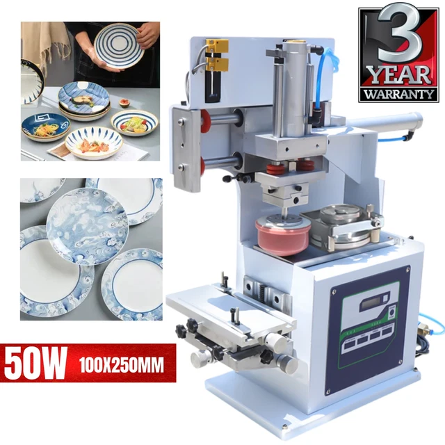 2200pcs/H Pad Printing Pneumatic Printer Machine with Sealed Ink Cups 4x10" inch