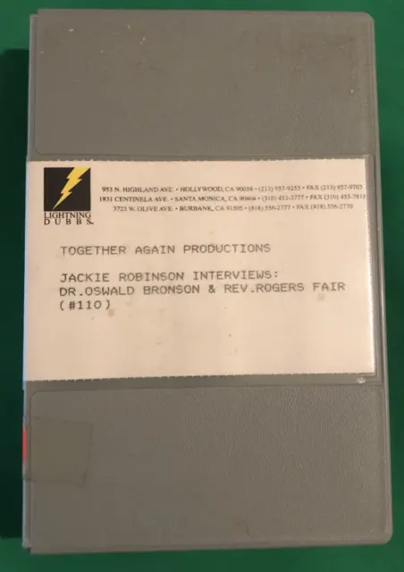 Jackie Robinson Interviews Oswald Bronson Rogers Fair Betacam Sp Tape Ampex 398