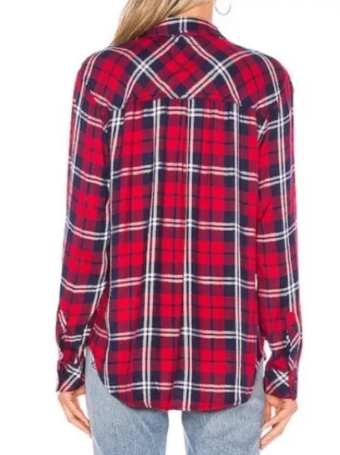 RAILS HUNTER BUTTON DOWN IN CARMINE/NAVY/BLACK Plaid Flannel Size Small Red 3