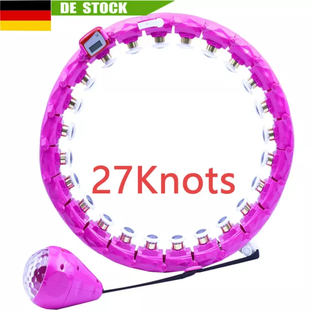 Smart Hula Hoop Reifen mit Zähler 27tlg Gummiballgewicht Bandlänge einstellbar