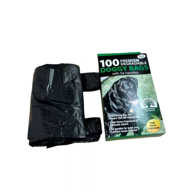 Dog Poo Premium Poop Bags Extra Strong Tie Handles Tidyz Doggy