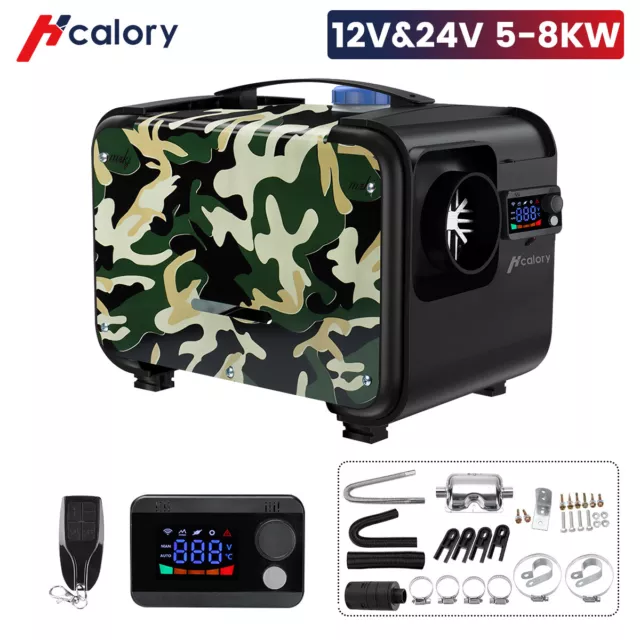 HCALORY 8KW,12V-24V Portable Diesel Air Heater For $76.99 Shipped From   