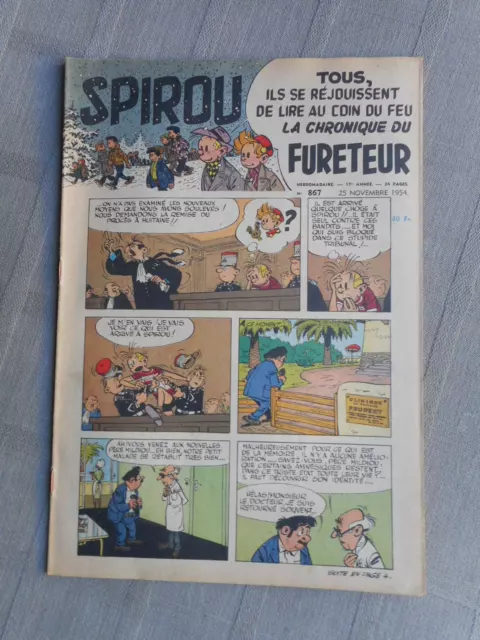 Hebdo Le Journal De Spirou N°867 1954 En Très Bon État