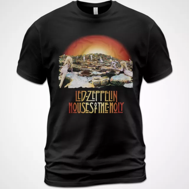 COTTON T-SHIRT LED Zeppelin Houses of the Holy shirt Tour music Jimmy ...
