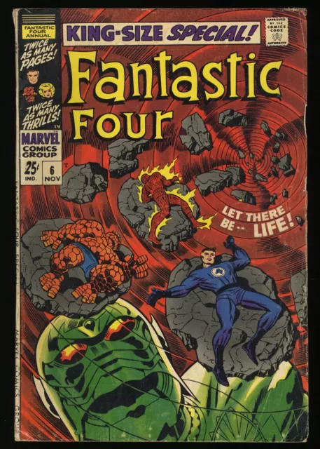 Fantastic Four Annual #6 VG 4.0 1st Appearance Annihilus! Marvel 1968