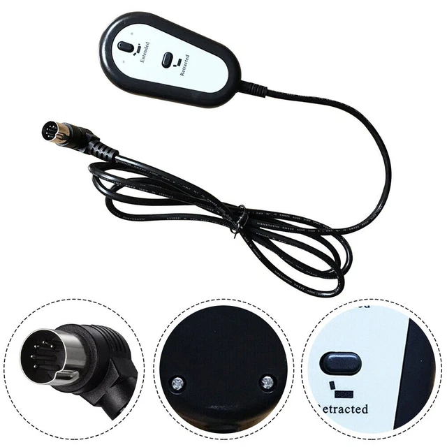 Télécommande Manuelle 2 Boutons Pour Fauteuil Inclinable électrique – 5 Broches, Câble 1,57 M, Noir