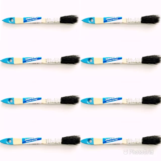 10 x 1/2 inch Slim Disposable Paint Brush Painting Brushes Decorating 12mm  DIY