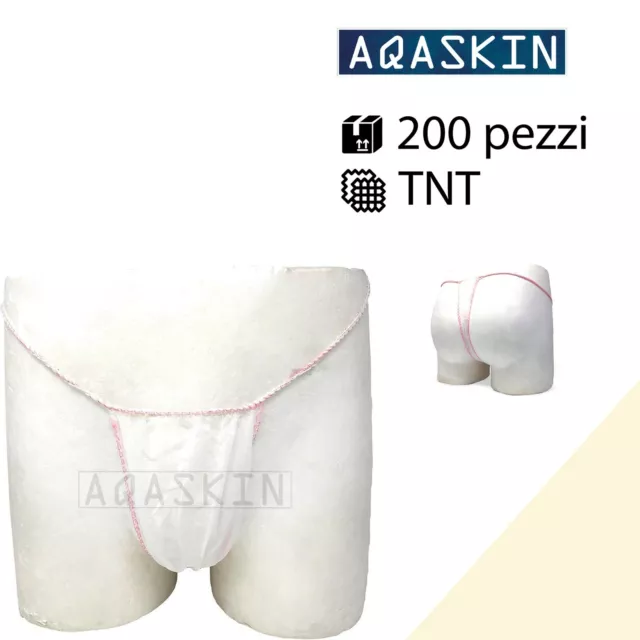 200 pz Tanga slip monouso donna perizoma TNT massaggio depilazione estetista