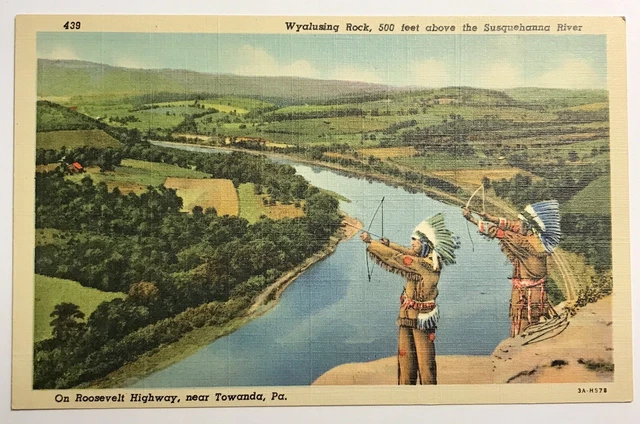 Towanda Pennsylvania PA Wyalusing Rock 500 Ft Above Susquehanna River
