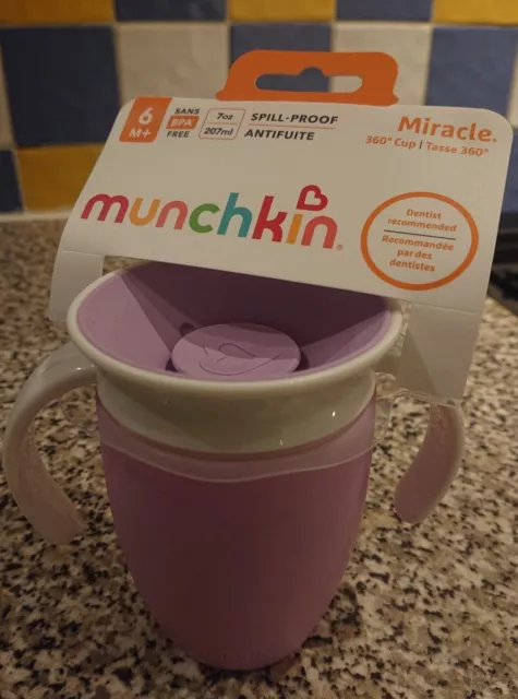 Munchkin Miracle Trainer Cup Decor 360 Sippy Cup Anti Spill Baby Cup New