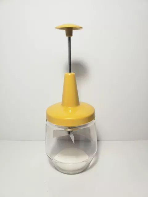 Androck Food & Nut Chopper Glass Yellow Vintage