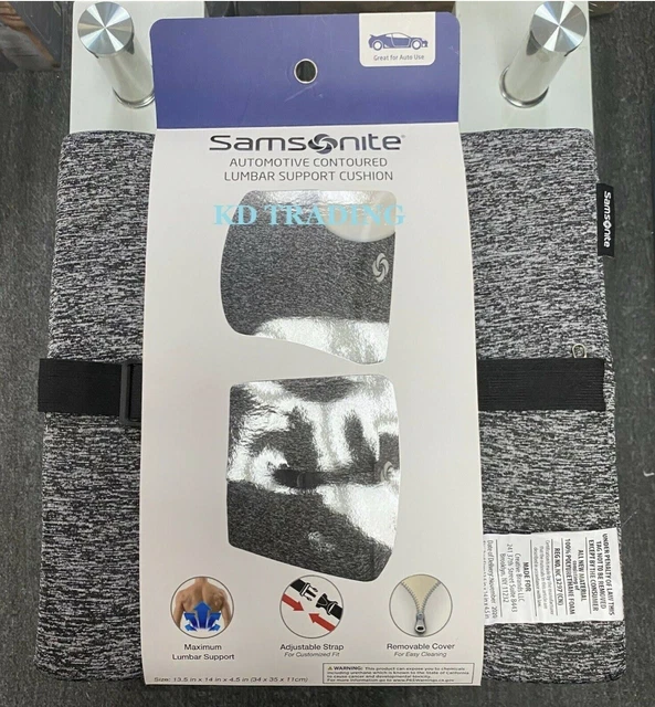 Samsonite Car AUTOMOTIVE CONTOURED LUMBAR SUPPORT CUSHION w/ PREMIUM MEMORY FOAM 2