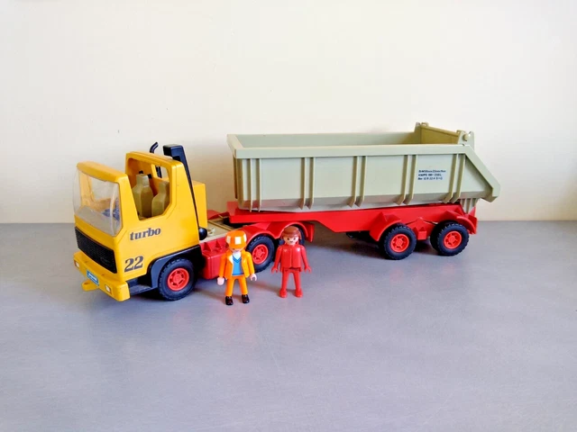 Lot De Pièces Playmobil - Mur Arrière Orange Pour Benne/camion Remorque, Occasion, Fabriqué En Allemagne