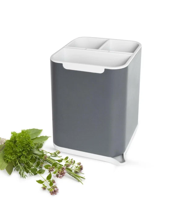 Égouttoir à Couverts Pour Évier - Porte-Ustensiles De Cuisine Avec Compartiments Et Fenêtre Transparente - Design Antirouille Et Élégant