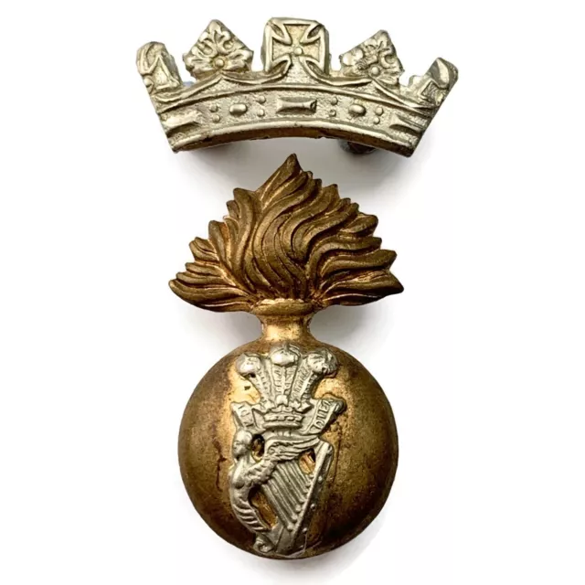 ORIGINAL WW2 ROYAL Irish Fusiliers RIF Regiment Cap Badge DUAL ...