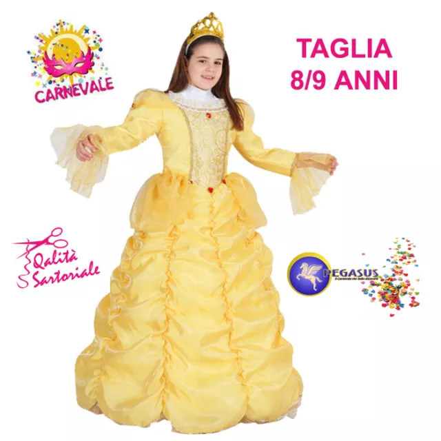 COSTUME VESTITO DI Carnevale Bambina Principessa Belle Bella E La Bestia  Pegasus EUR 54,91 - PicClick IT