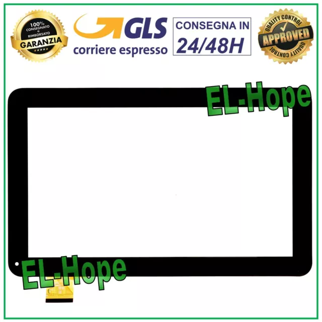 Touch Screen Vetro Majestic Tab 302N 3G 10.1 Tablet Digitizer Originale Nero