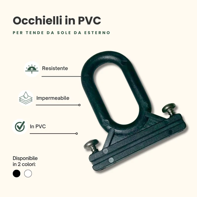 GANCI PER TENDE Da Sole A Caduta Montaggio A Pavimento Ringhiera 2 Pz. Bianco EUR 9,90 - IT - Foto 2