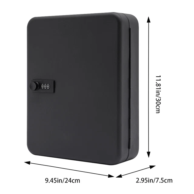 KEY SAFE CABINET Storage Lock Box Wall Mount Combination Organizer Home ...