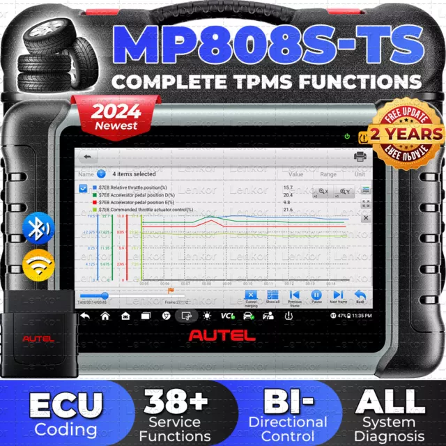 Autel MaxiPRO MP808S-TS Diagnostic Scanner Full TPMS Programming Key Coding Tool