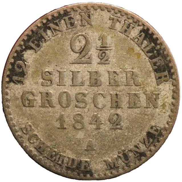 #11767 - Allemagne Prusse  2½ silbergroschen - Friedrich Wilhelm IV 1842 A
