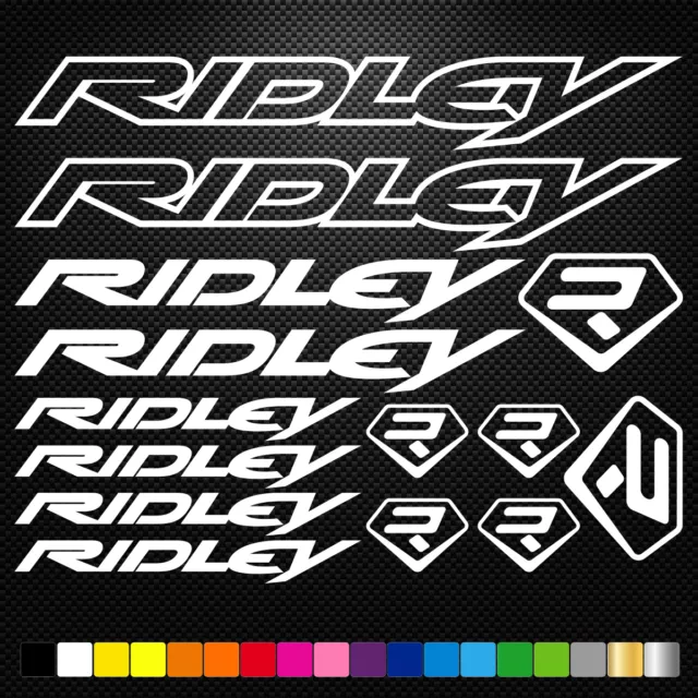 Fits Ridley Vinyl Decal Stickers Sheet Bike Frame Cycles Cycling Bicycle