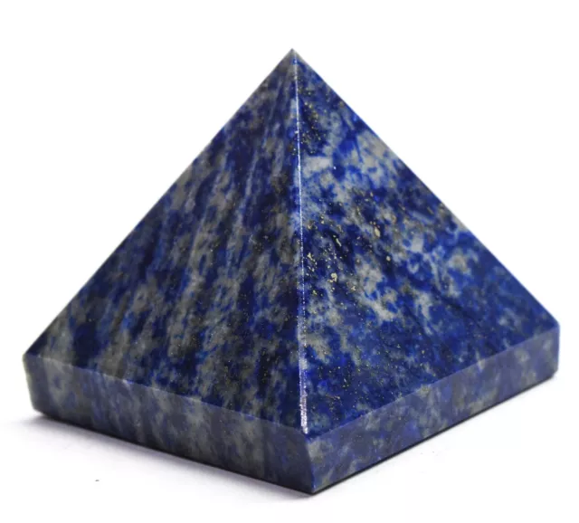 48mm Blue Lapis Lazuli Pyramid w/ Pyrite Natural Polished Crystal - Afghanistan