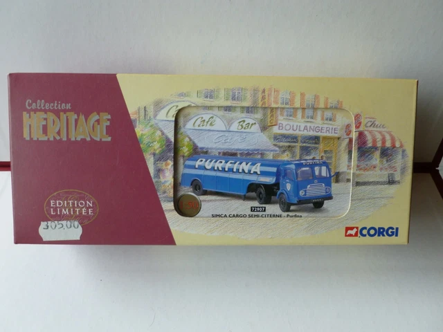 Camion Citerne Simca Miniature Corgi Heritage 1/50 - LL757 - Noir - Occasion (boîte Abîmée)
