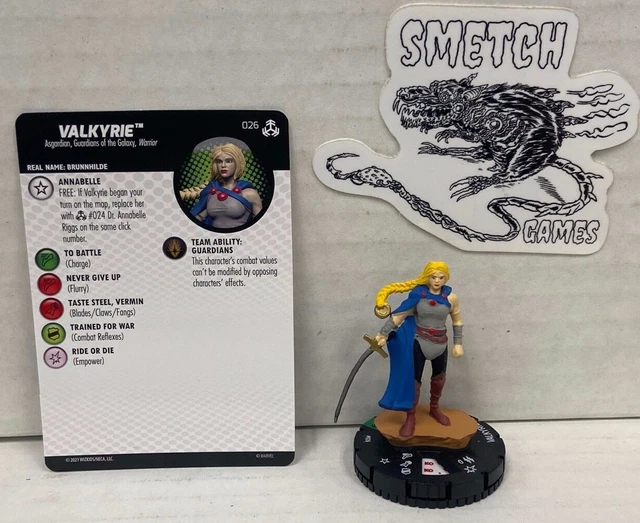 WOTR 026 Valkyrie Uncommon Figure Marvel Heroclix Avengers War of the Realms