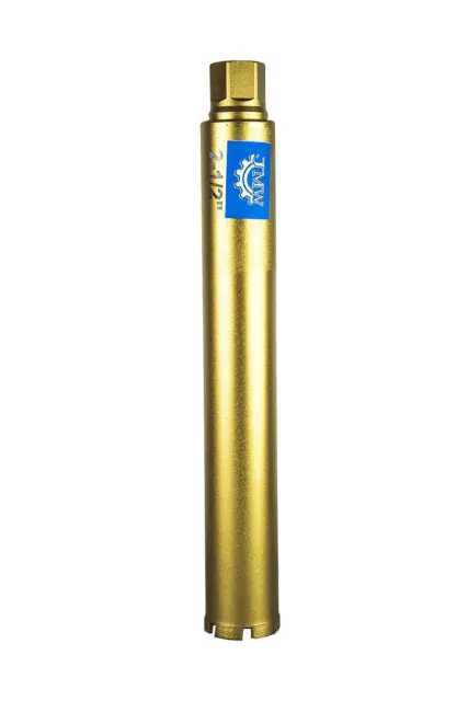 2-1/2" Wet Diamond Core Drill bit for Concrete Granite Coring, 1-1/4"-7 Threaded