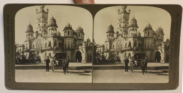 Indien Palast Luxmivilas Foto Stereo P49p1n Vintage Citrat 1901