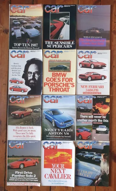 CAR Magazine - Complete Year - Jan-Dec 1987 - 12 Copies - Very Good Condition