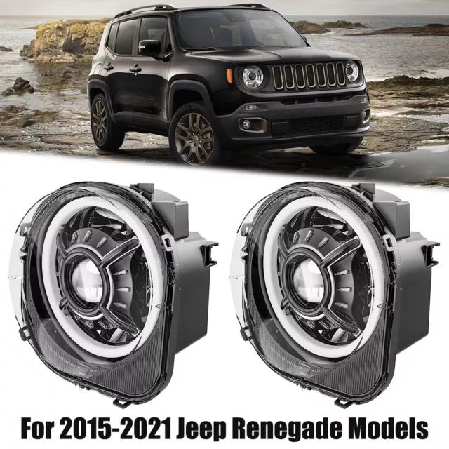 LED Scheinwerfer Abblendlicht Nebelscheinwerfer Combo Für Jeep Renegade 2015-21