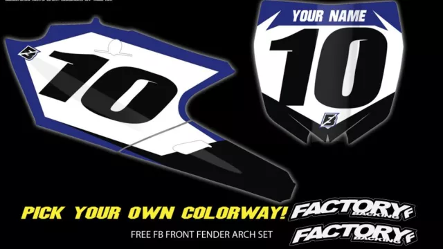 Yamaha WR250F 07-13 WR450F 07-11  Pre Printed Number plate Backgrounds F6 SERIES