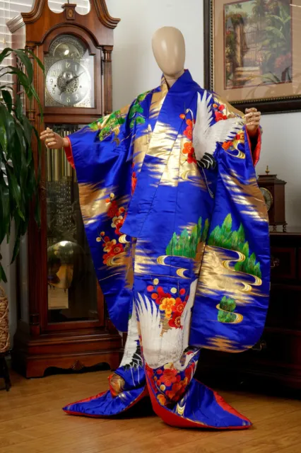 Dear Vanilla Japanese Silk Uchikake Wedding Kimono Women's Japan Made Vintage