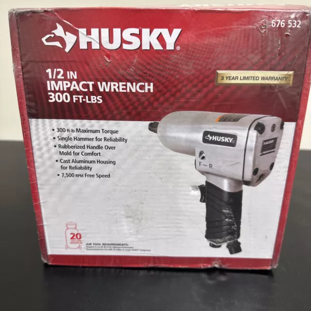 Husky 1/2 in. Llave de impacto 300 ft-lbs h4430 676532 TOTALMENTE NUEVA CAJA SELLADA
