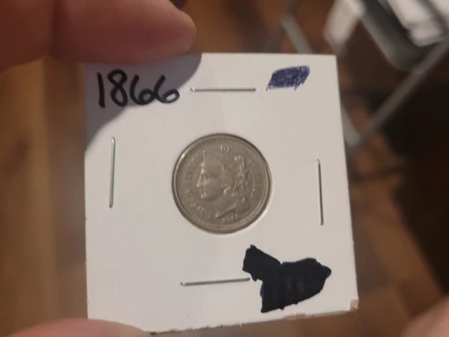 1866 III Cent Nickel L(33)