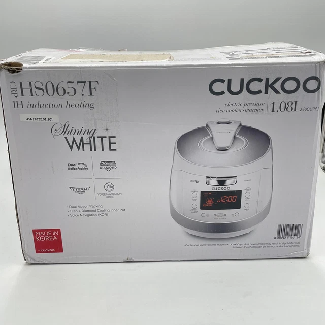 CUCKOO CRPHS0657FW 6CUP Induction Heating Pressure Rice Cooker (White