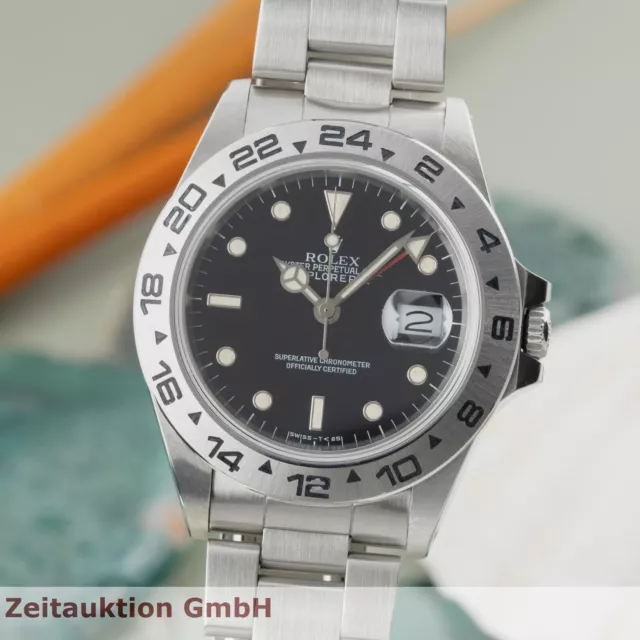 Rolex Explorer II Automatik Stahl Herrenuhr Oyster Perpetual Date Ref. 16550