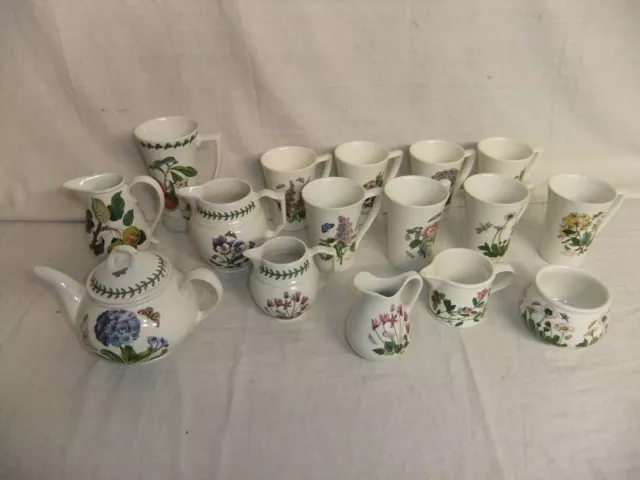 c4 Pottery Portmeirion The Botanic Garden - mugs jugs teapot sugar bowl 3B1A