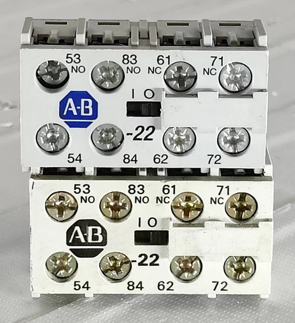 Lot De 2 Allen-Bradley Auxiliaire Contact 195-MA22 Ser A