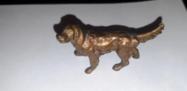 Petit Bronze Animalier Chien Epagneul