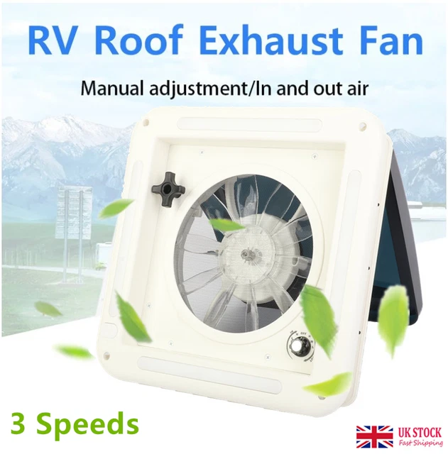 ROOF VENT CRYSTAL Turbo Fan Camper Van Motorhome Caravan Skylight Vent